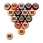 Cincinnati Bengals Retro Polyester Billiard Ball Set, Grade A