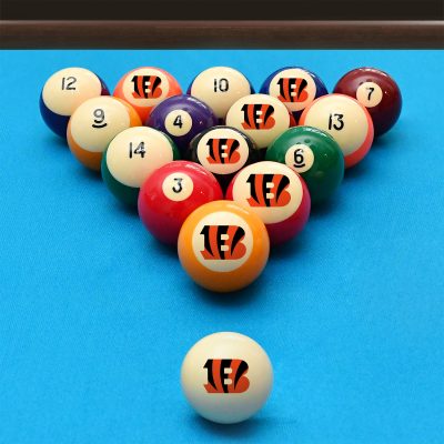 Cincinnati Bengals Retro Polyester Billiard Ball Set, Grade A