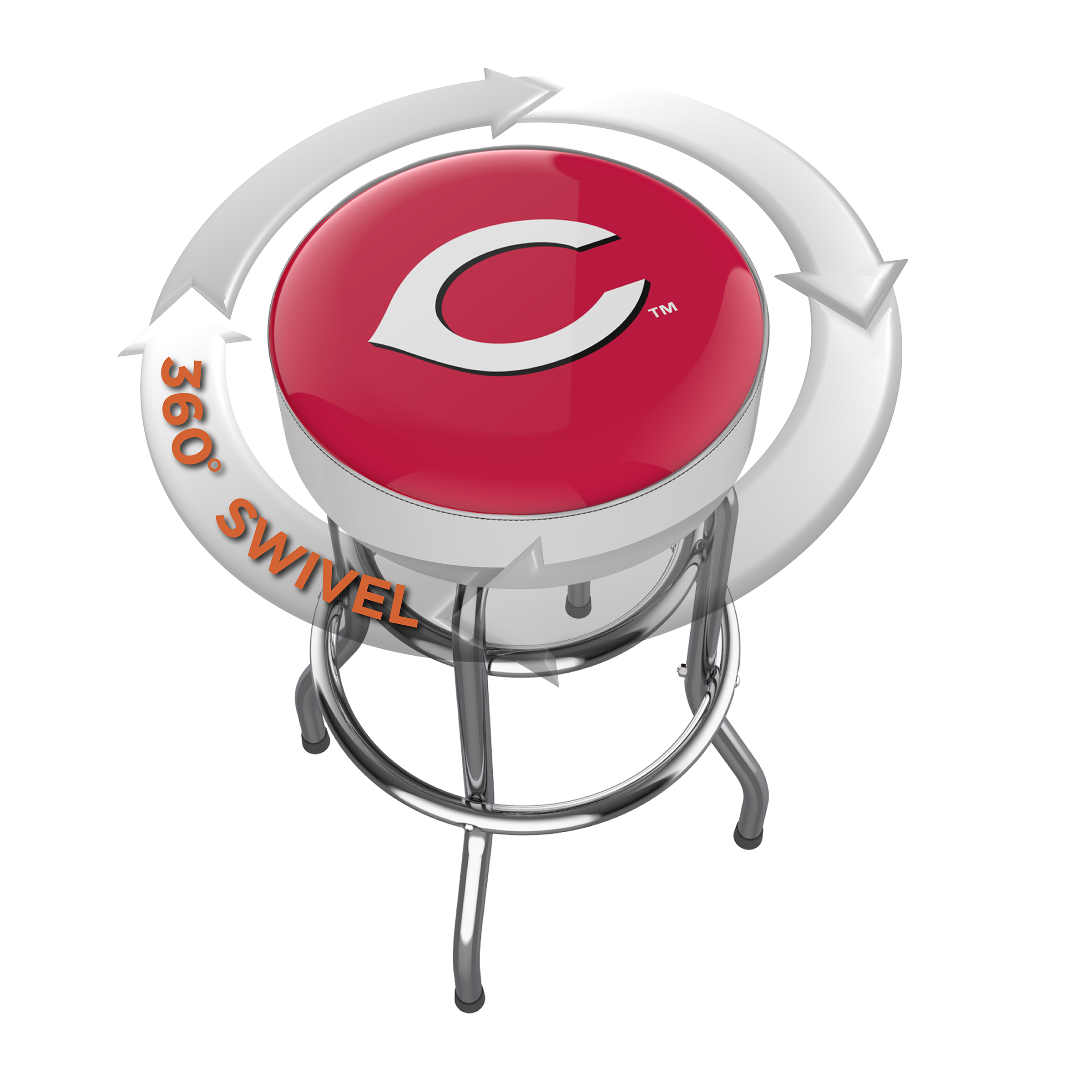 Cincinnati Reds Chrome Bar Stool American Made Team 6 Cincinnati Reds Chrome Bar Stool American Made Team - Image 6