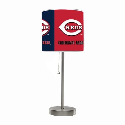 Cincinnati Reds USB Charging Chrome Lamp with Shade Insert