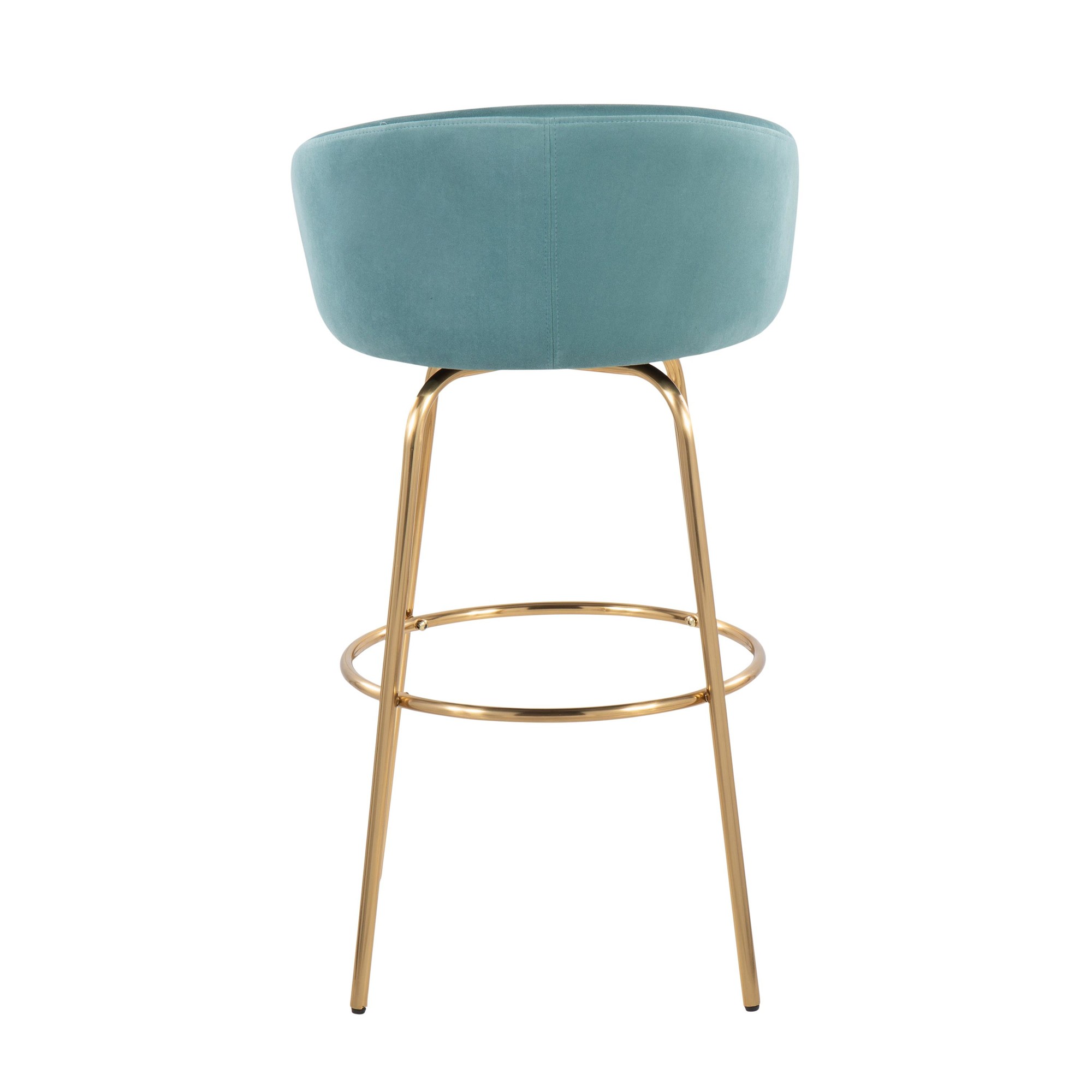 Claire 30 Light Blue Velvet Contemporary Bar Stools (Set of 2) 9 Claire 30 Light Blue Velvet Contemporary Bar Stools (Set of 2) - Image 9