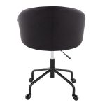 Claire Black Faux Leather Contemporary Swivel Task Chair 14 Claire Black Faux Leather Contemporary Swivel Task Chair