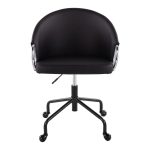 Claire Black Faux Leather Contemporary Swivel Task Chair 15 Claire Black Faux Leather Contemporary Swivel Task Chair
