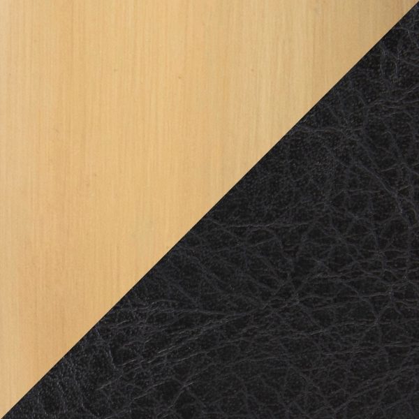 Claire Black Faux Leather Gold Contemporary Task Chair 7
