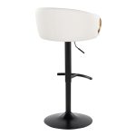 Claire Black Gold White Contemporary Swivel Barstool (Set of 2)