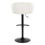 Claire Black Gold White Contemporary Swivel Barstool (Set of 2)
