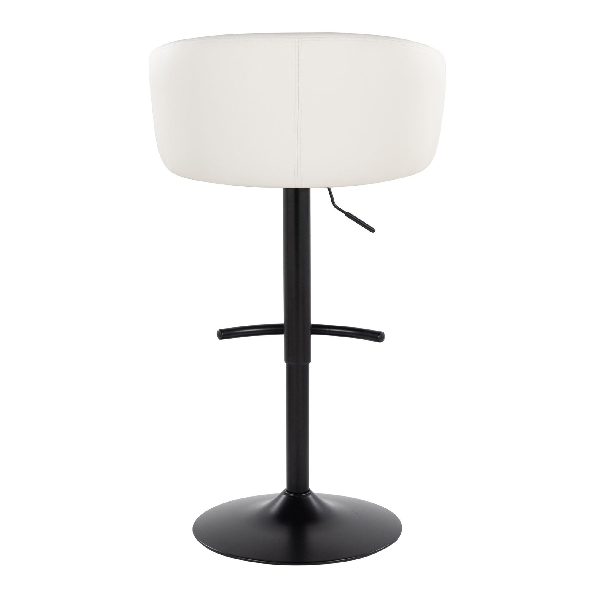 Claire Black Gold White Contemporary Swivel Barstool (Set of 2) 9 Claire Black Gold White Contemporary Swivel Barstool (Set of 2) - Image 9