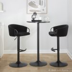Claire Black Velvet Contemporary Swivel Adjustable Barstool (Set of 2) 14 Claire Black Velvet Contemporary Swivel Adjustable Barstool (Set of 2)