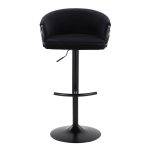 Claire Black Velvet Contemporary Swivel Adjustable Barstool (Set of 2) 23 Claire Black Velvet Contemporary Swivel Adjustable Barstool (Set of 2)