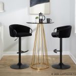 Claire Black Velvet Contemporary Swivel Adjustable Barstool (Set of 2) 13 Claire Black Velvet Contemporary Swivel Adjustable Barstool (Set of 2)
