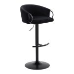 Claire Black Velvet Contemporary Swivel Adjustable Barstool (Set of 2) 19 Claire Black Velvet Contemporary Swivel Adjustable Barstool (Set of 2)