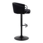 Claire Black Velvet Contemporary Swivel Adjustable Barstool (Set of 2) 20 Claire Black Velvet Contemporary Swivel Adjustable Barstool (Set of 2)