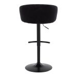 Claire Black Velvet Contemporary Swivel Adjustable Barstool (Set of 2) 22 Claire Black Velvet Contemporary Swivel Adjustable Barstool (Set of 2)