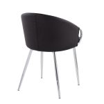 Claire Contemporary Black Faux Leather and Silver Metal Accent Chair 19 Claire Contemporary Black Faux Leather and Silver Metal Accent Chair