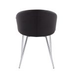 Claire Contemporary Black Faux Leather and Silver Metal Accent Chair 20 Claire Contemporary Black Faux Leather and Silver Metal Accent Chair