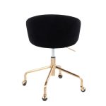 Claire Contemporary Black Velvet Gold Metal Task Chair 18 Claire Contemporary Black Velvet Gold Metal Task Chair