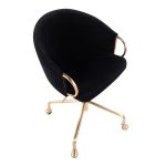 Claire Contemporary Black Velvet Gold Metal Task Chair 20 Claire Contemporary Black Velvet Gold Metal Task Chair