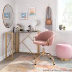 Claire Contemporary Blush Velvet Task Chair