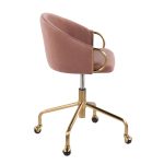 Claire Contemporary Blush Velvet Task Chair