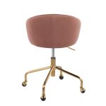 Claire Contemporary Blush Velvet Task Chair