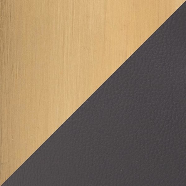 Claire Contemporary Gold and Grey Faux Leather Task Chair 7