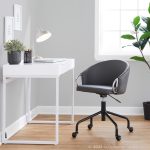 Claire Contemporary Grey Faux Leather Task Chair 9 Claire Contemporary Grey Faux Leather Task Chair