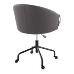 Claire Contemporary Grey Faux Leather Task Chair 13 Claire Contemporary Grey Faux Leather Task Chair