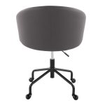 Claire Contemporary Grey Faux Leather Task Chair 14 Claire Contemporary Grey Faux Leather Task Chair