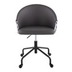 Claire Contemporary Grey Faux Leather Task Chair 15 Claire Contemporary Grey Faux Leather Task Chair