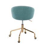 Claire Contemporary Light Blue Velvet Gold Task Chair 18 Claire Contemporary Light Blue Velvet Gold Task Chair