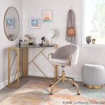Claire Contemporary Silver Velvet Task Chair