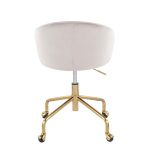 Claire Contemporary Silver Velvet Task Chair