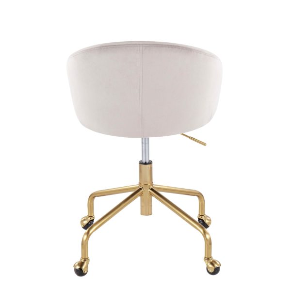 Claire Contemporary Silver Velvet Task Chair 6