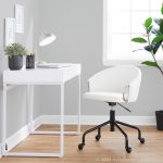 Claire Contemporary White Faux Leather Task Chair 9 Claire Contemporary White Faux Leather Task Chair