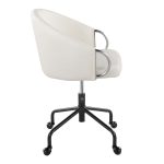 Claire Contemporary White Faux Leather Task Chair 12 Claire Contemporary White Faux Leather Task Chair