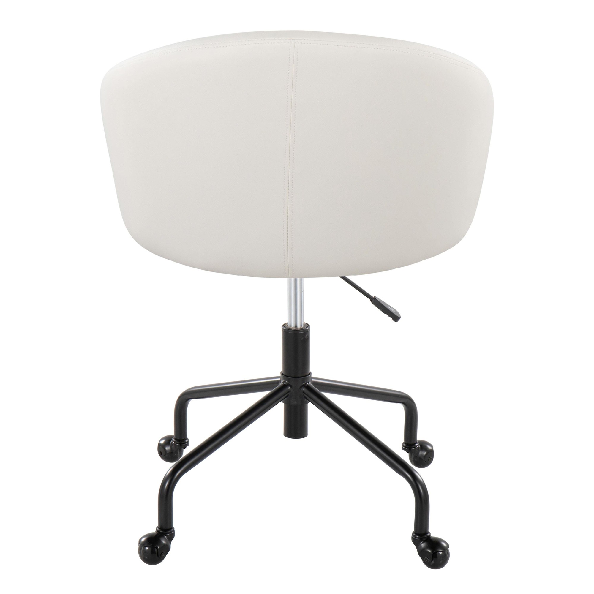 Claire Contemporary White Faux Leather Task Chair 6 Claire Contemporary White Faux Leather Task Chair - Image 6