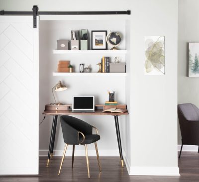 Claire Gold Black Velvet Contemporary Accent Chair