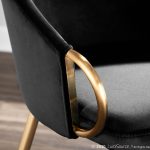 Claire Gold Black Velvet Contemporary Accent Chairs (Set of 2) 13 Claire Gold Black Velvet Contemporary Accent Chairs (Set of 2)