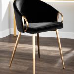 Claire Gold Black Velvet Contemporary Accent Chairs (Set of 2) 12 Claire Gold Black Velvet Contemporary Accent Chairs (Set of 2)