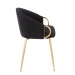 Claire Gold Black Velvet Contemporary Accent Chairs (Set of 2) 16 Claire Gold Black Velvet Contemporary Accent Chairs (Set of 2)