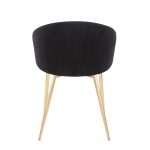 Claire Gold Black Velvet Contemporary Accent Chairs (Set of 2) 18 Claire Gold Black Velvet Contemporary Accent Chairs (Set of 2)