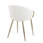 Claire Gold Faux Leather Contemporary Accent Chair 26 Claire Gold Faux Leather Contemporary Accent Chair