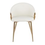 Claire Gold Faux Leather Contemporary Accent Chair 28 Claire Gold Faux Leather Contemporary Accent Chair