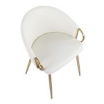 Claire Gold Faux Leather Contemporary Accent Chair 29 Claire Gold Faux Leather Contemporary Accent Chair
