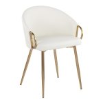 Claire Gold Faux Leather Contemporary Accent Chair 24 Claire Gold Faux Leather Contemporary Accent Chair