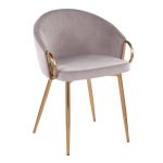Claire Gold Silver Velvet Contemporary Dining Chairs (Set of 2) 15 Claire Gold Silver Velvet Contemporary Dining Chairs (Set of 2)