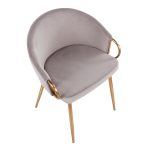 Claire Gold Silver Velvet Contemporary Dining Chairs (Set of 2) 20 Claire Gold Silver Velvet Contemporary Dining Chairs (Set of 2)