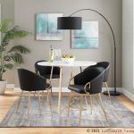 Claire Gold and Black Faux Leather Contemporary Dining Chairs (Set of 2) 19 Claire Gold and Black Faux Leather Contemporary Dining Chairs (Set of 2)