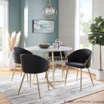 Claire Gold and Black Faux Leather Contemporary Dining Chairs (Set of 2) 20 Claire Gold and Black Faux Leather Contemporary Dining Chairs (Set of 2)