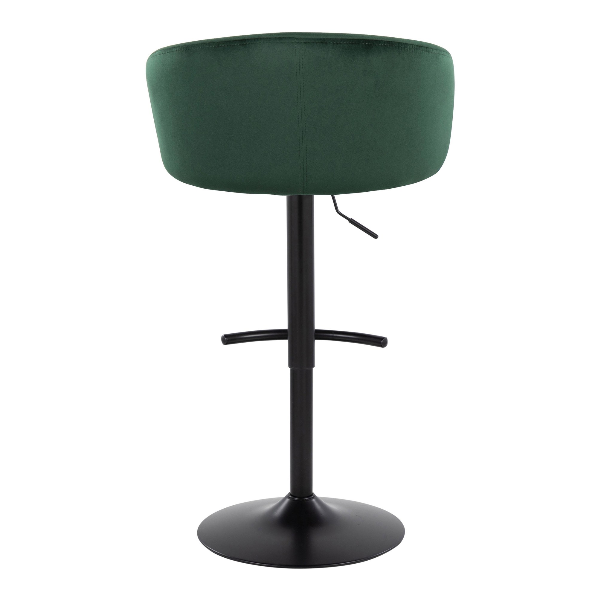 Claire Green Velvet Contemporary Adjustable Swivel Barstools (Set of 2) 9 Claire Green Velvet Contemporary Adjustable Swivel Barstools (Set of 2) - Image 9